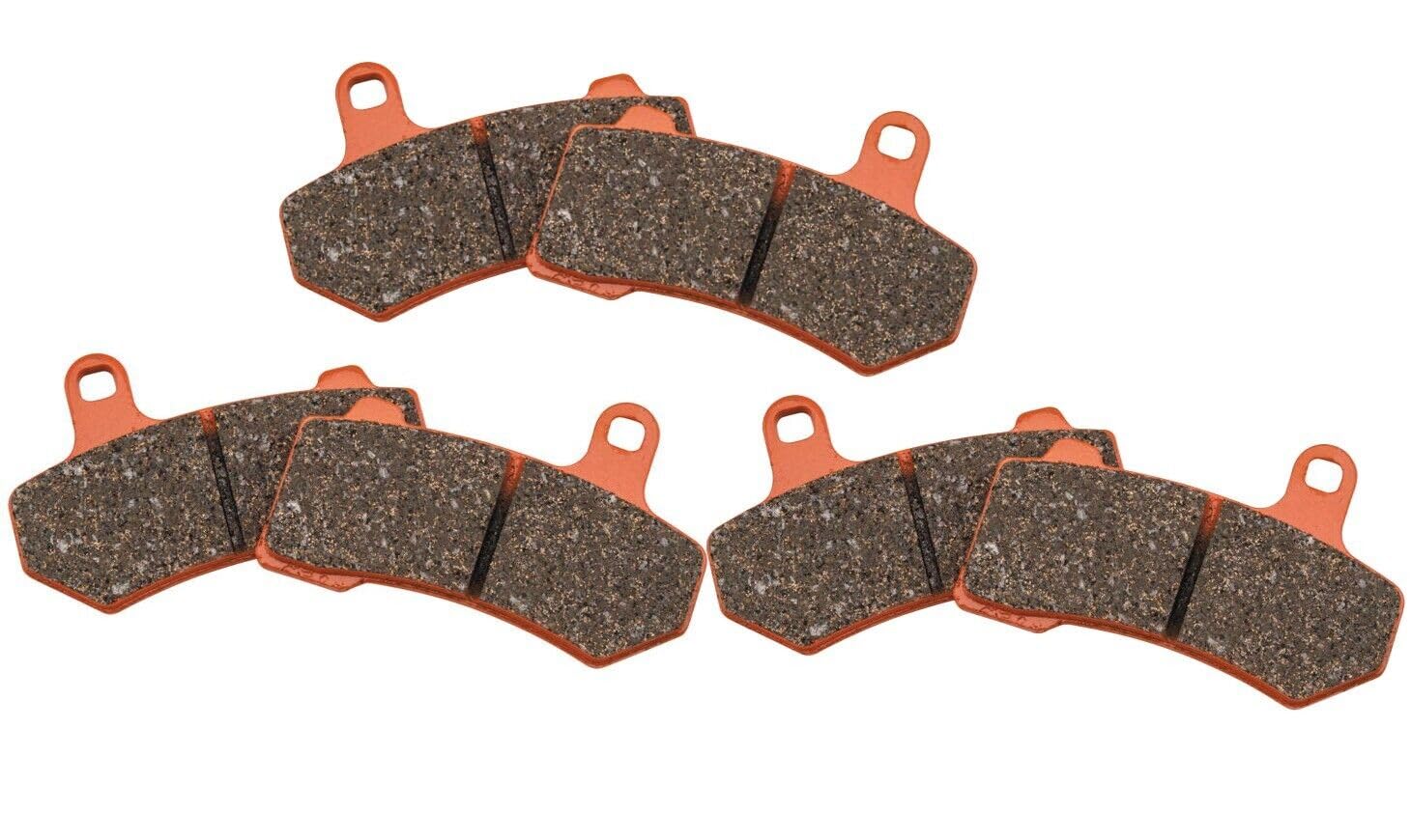 EBC 2 Sets Front + 1 Rear Brake Pads (3 Sets) for Harley FLHX Street Glide 2008-2017 - High Performance Motorcycle Brake Pads for Smooth Stopping & Enhanced Safety on Long Rides