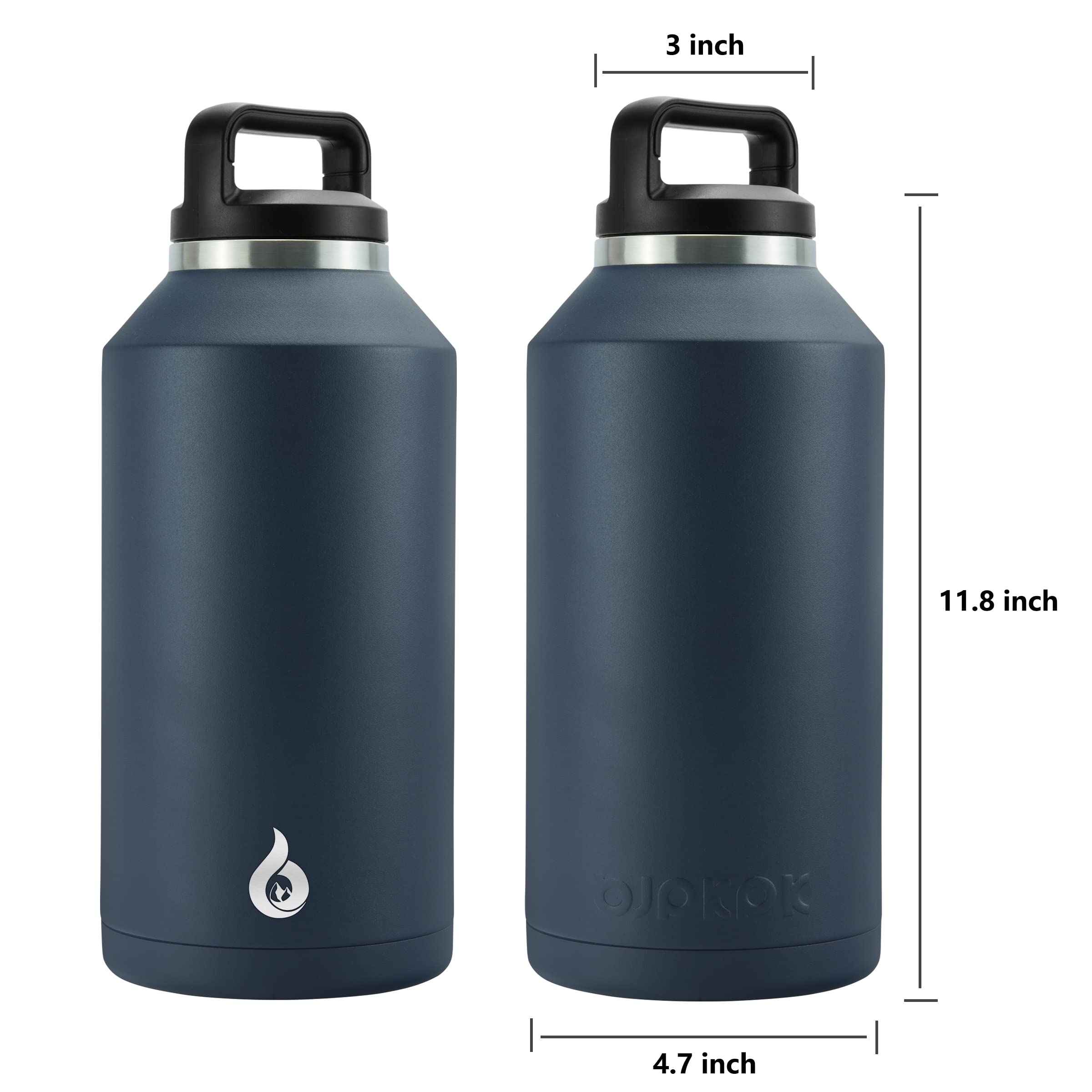 Insulated 64oz Stainless Steel Water Bottle - Leakproof, BPA-Free for Sports & Outdoors