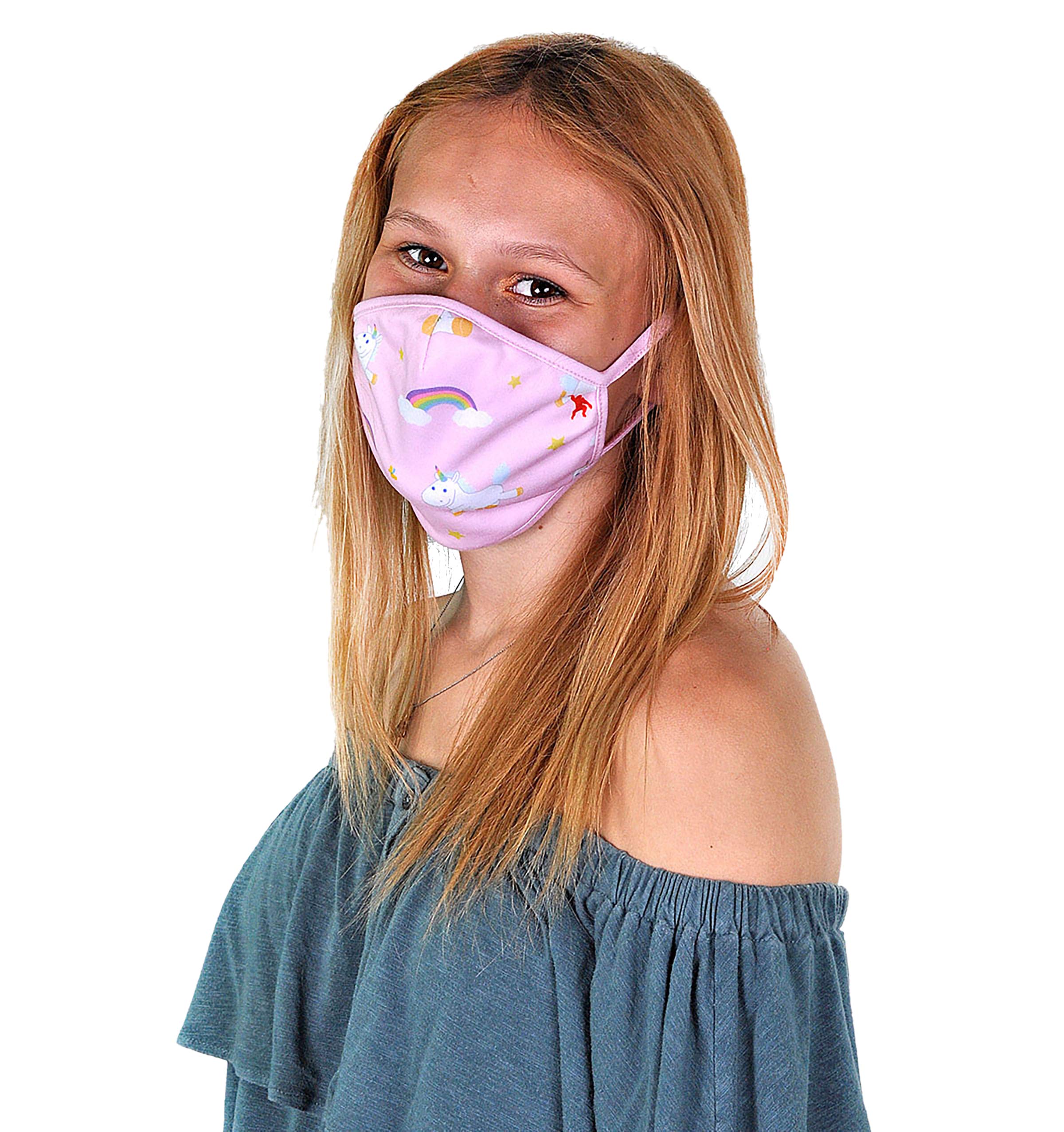 Wild Republic Wild Smiles Reusable Washable Half Face Mask - Comfortable & Breathable for Outdoor Activities, Travel, and Daily Protection