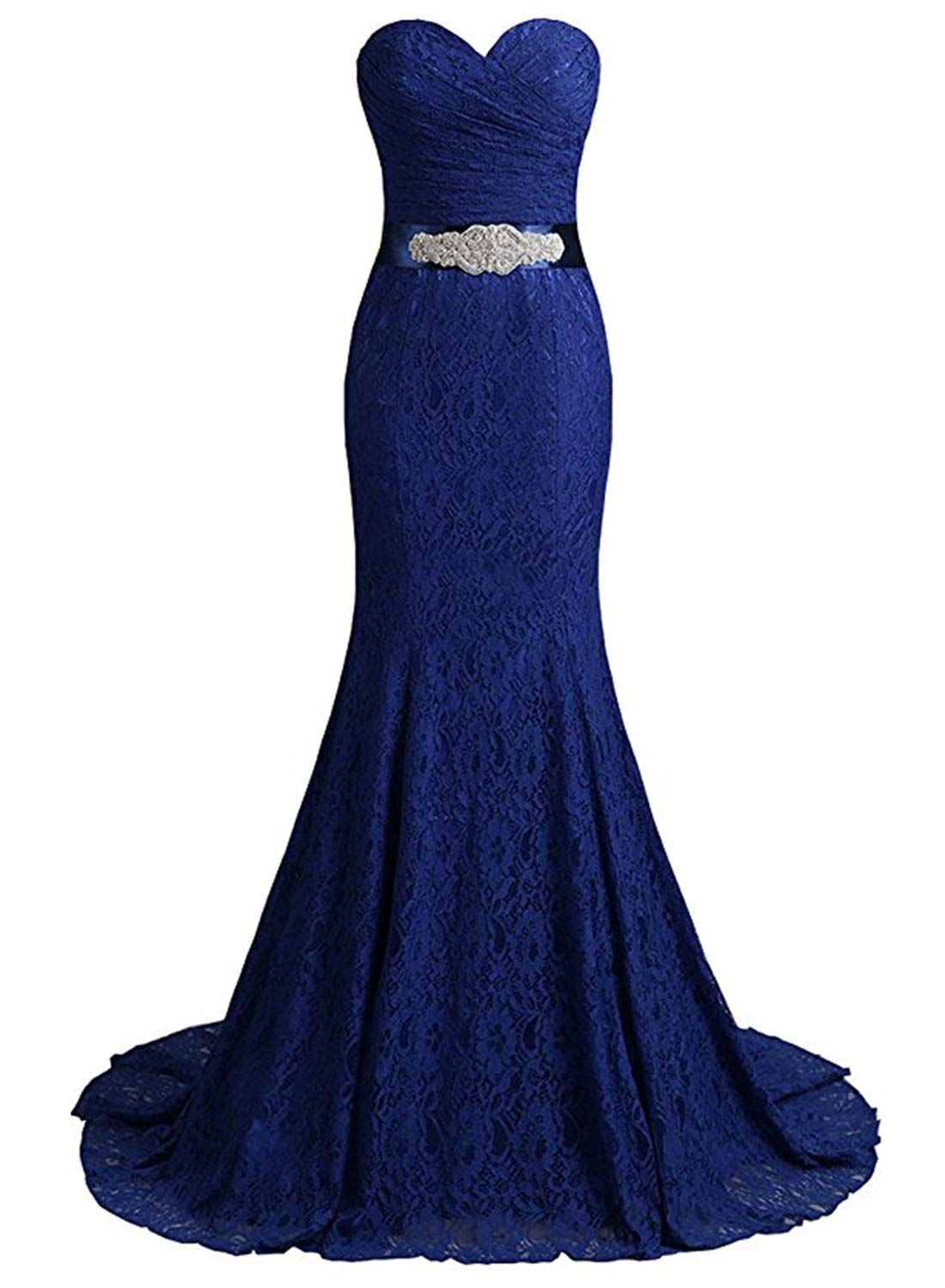 Elegant Strapless Lace Mermaid Wedding Dress for Women - Sweetheart Neckline Bridal Gown - Perfect for Beach Weddings, Vow Renewals & Formal Ceremonies