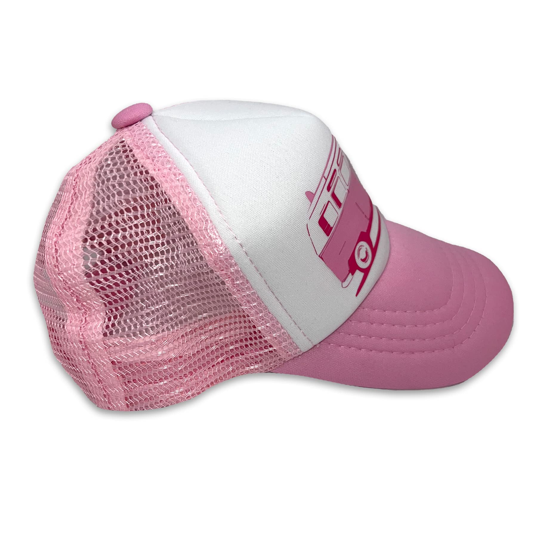 Sol Baby Surf Trucker Hat - Adjustable Pink Snapback for Beach & Summer