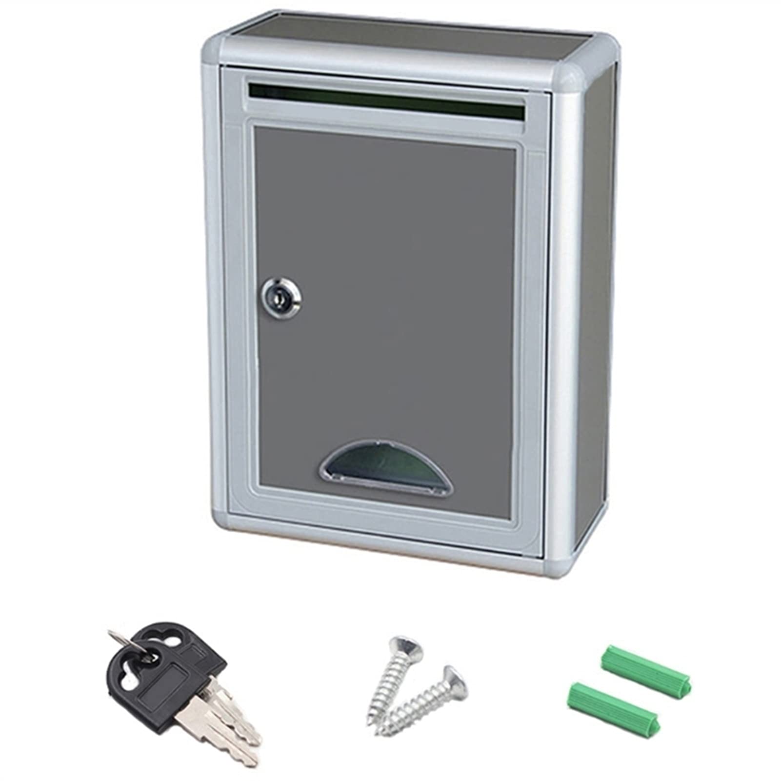 Vintage Aluminum Alloy Lockable Mailbox - Secure Letter Post Box for Home, Garden & Outdoor Decor - Perfect for Front Porch, Yard & House Number Display
