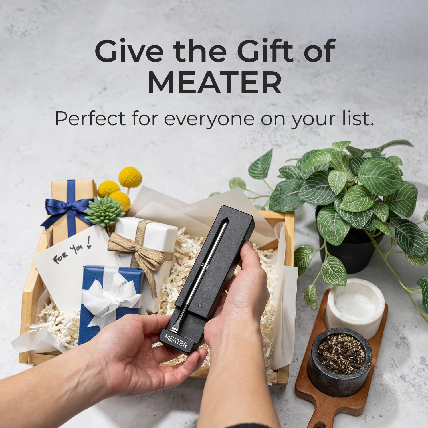 MEATER SE: Smart Bluetooth Meat Thermometer with Long-Range Wireless Probe - Dual Sensors & Guided Cook System for Oven, Grill, Smoking, BBQ & Air Fryer | Perfect for Home Chefs & Outdoor Cooking | Black Charger Included