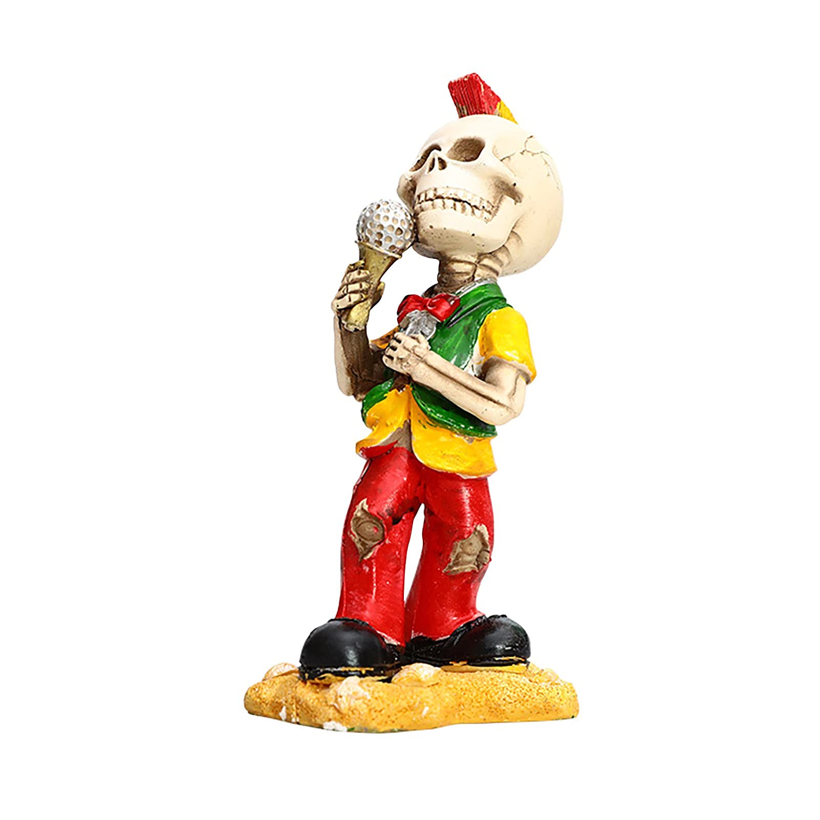Vintage Halloween Decor - Funny Resin Skeleton Band Set for Halloween Party, Carnival & Home Decor - Spooky Scene Props & Desktop Ornaments - Perfect for Halloween Parties, Office Decor & Gift Giving
