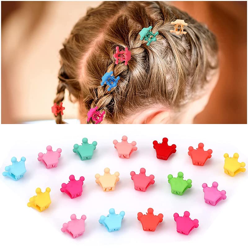 Colorful Mini Hair Claw Clips for Baby & Toddler Girls - 20pcs Thin Hair Clamps, Decorative Bun Accessories | Perfect for School, Parties & Daily Hairstyles