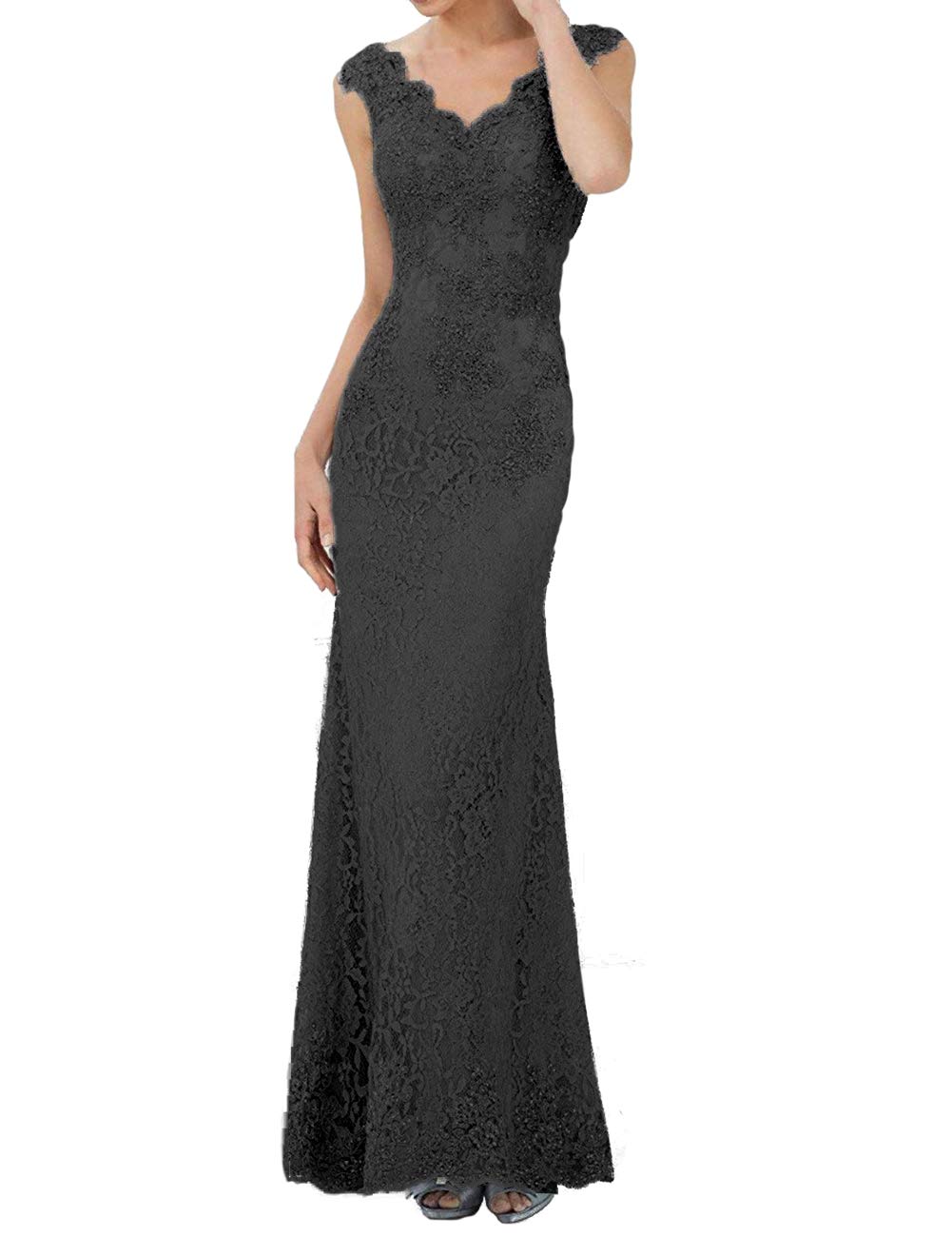Elegant Mother of The Bride Dresses - Long Lace Evening Gowns with Beaded Details, Mermaid Formal Dress for Weddings & Special Occasions | Perfect for Wedding Ceremonies, Receptions & Black Tie Events