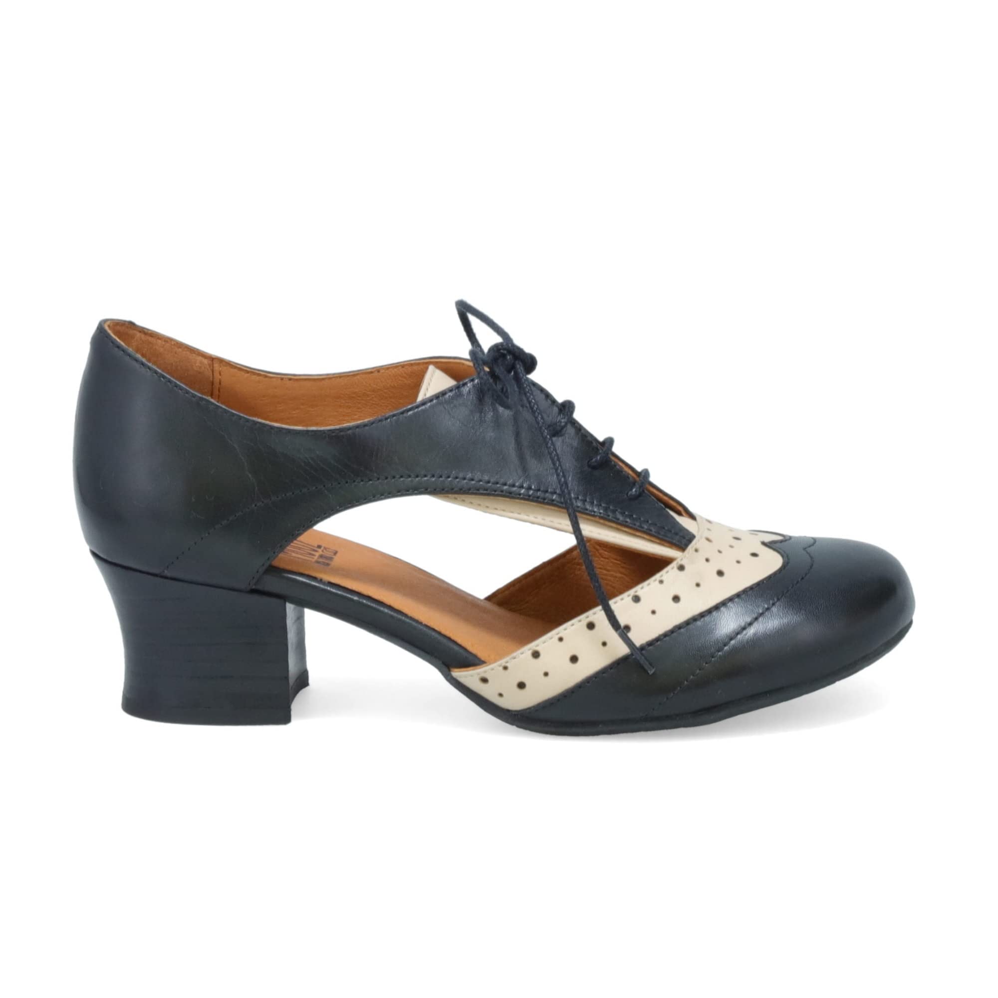 Miz Mooz Fleur Women's Oxford Inspired Heels - Stylish & Comfortable Dress Shoes for Work, Office, Wedding & Special Occasions