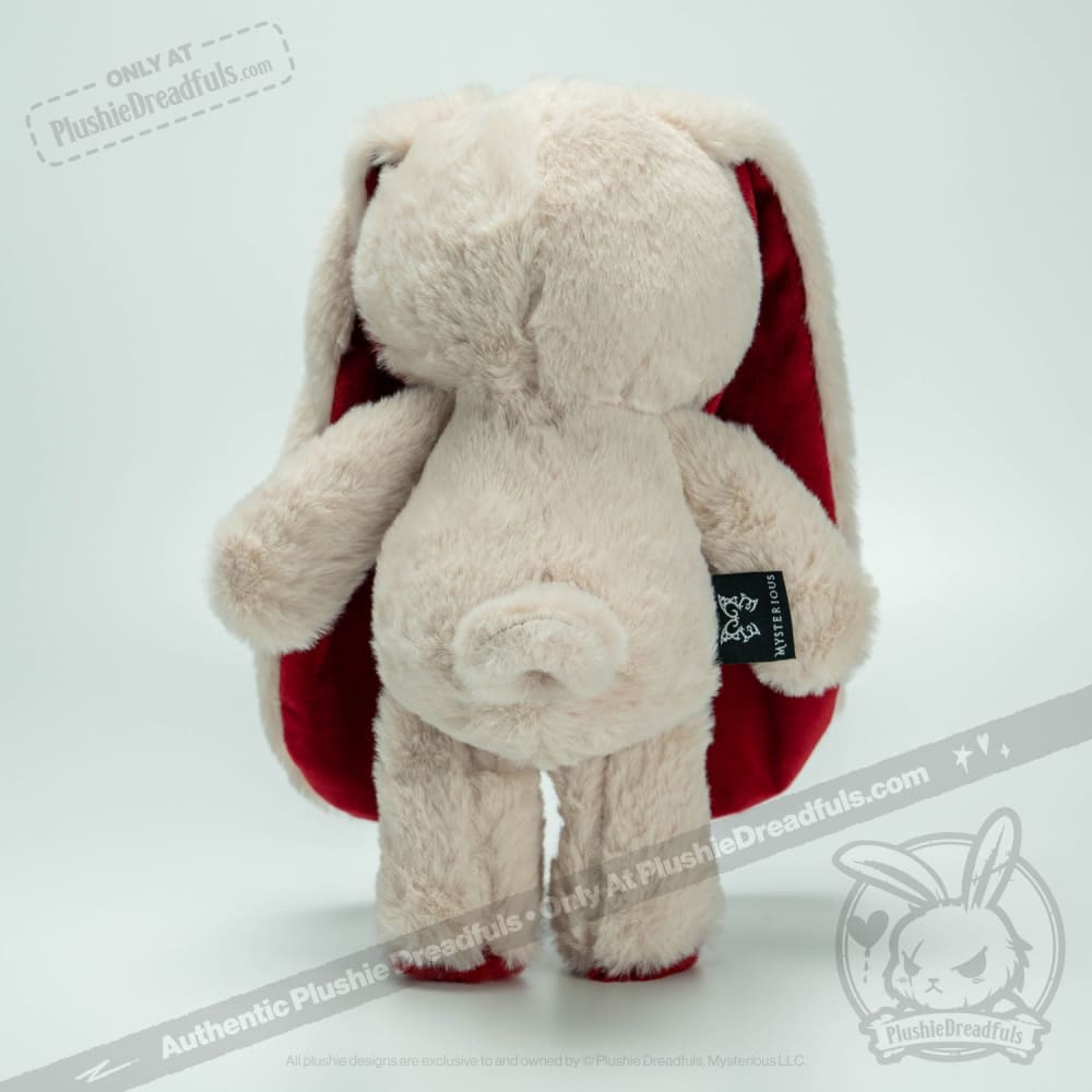 Plushie Dreadfuls Love Rabbit Stuffed Animal - Soft Cuddly Bunny Plush Toy for Kids, Valentine's Gift, Anxiety Relief & Bedroom Decor