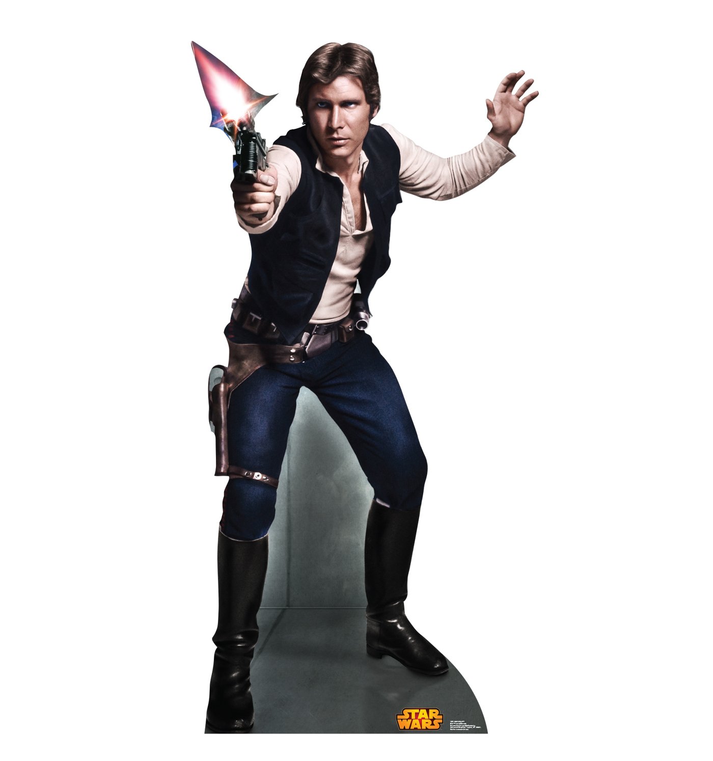 Life Size Han Solo Cardboard Cutout Standee - Star Wars Movie Decor, Premium Retouched Classic Character Display for Home Theater, Game Room & Themed Parties