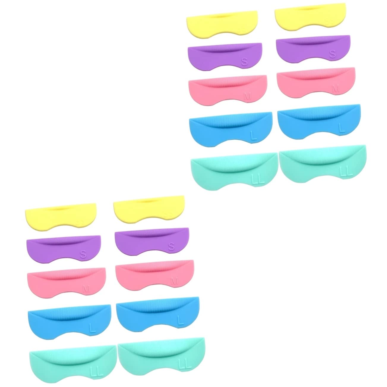 Minkissy 2 Sets Reusable Silicone Eyelash Lifting Pads - 5 Pairs x 2 for Professional Salon & Home Lash Lift Treatments | Perfect for DIY Eyelash Extensions & Beauty Enhancement