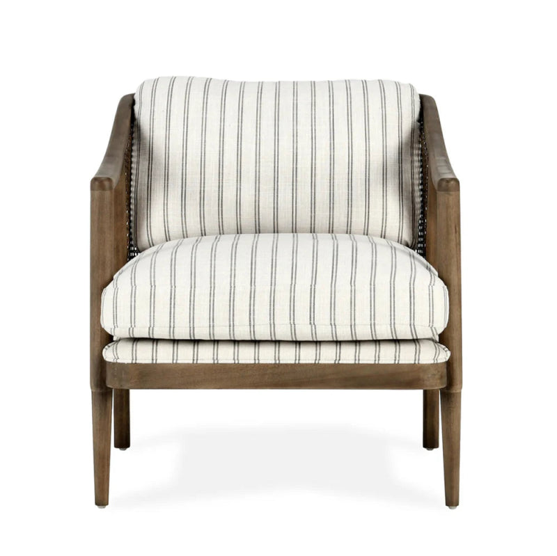 Hand Carved Solid Wood Accent Lounge Chair - Mid Century Modern Style for Living Room, Bedroom & Patio - Comfortable Seating for Relaxing & Reading