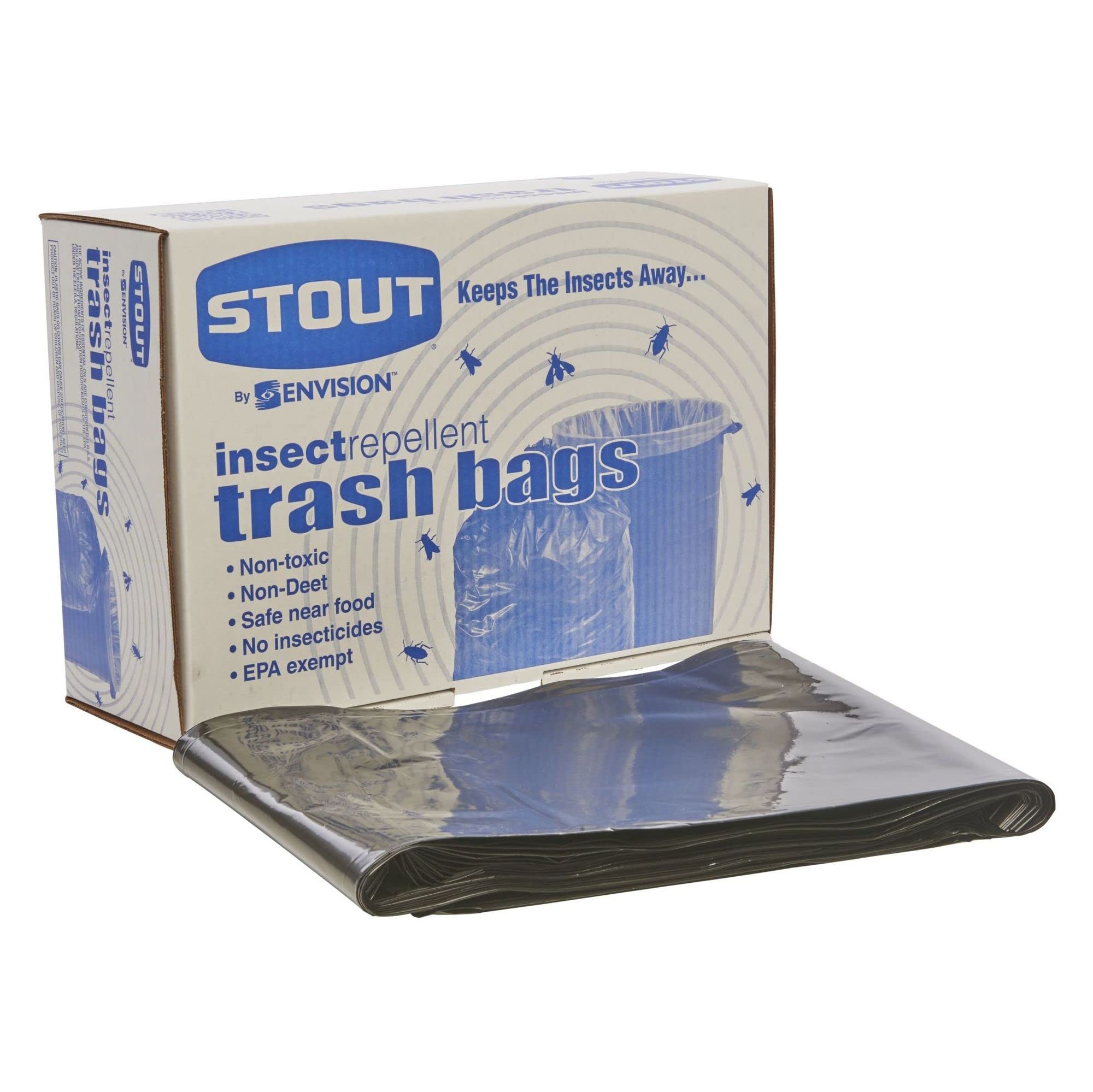 Eco-Friendly Insect Repellent Trash Bags - Odor Control & Pest Prevention (Various Sizes) for Outdoor, Camping & Home Use