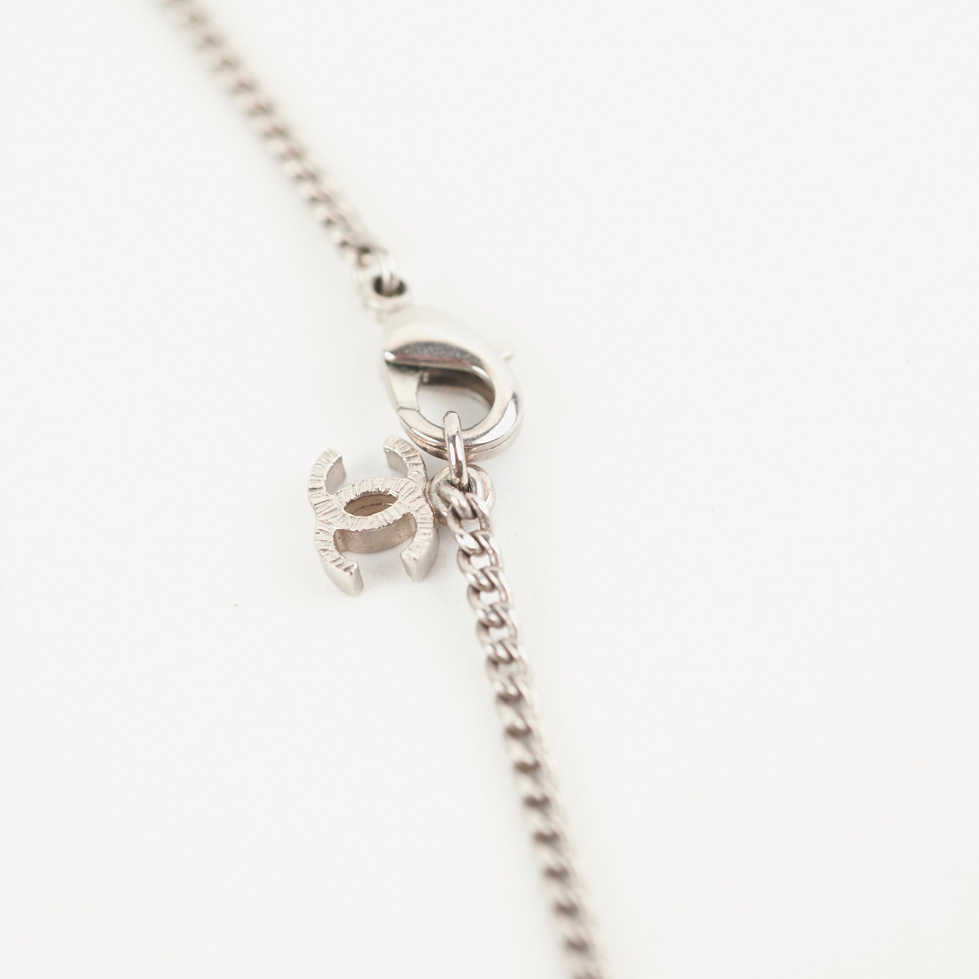 Chanel CC Logo Pendant Necklace in Sterling Silver - Elegant Jewelry for Women, Perfect for Parties, Weddings & Everyday Wear