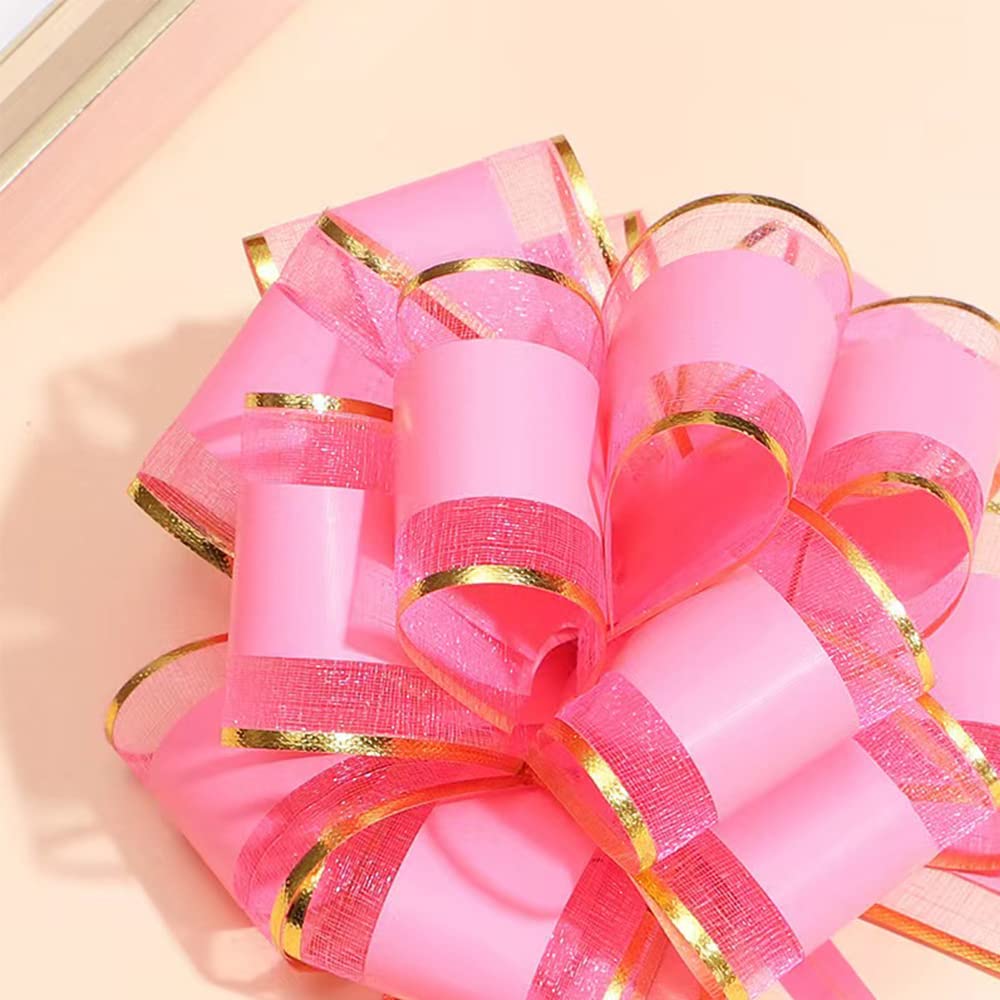 6 PCS 6-Inch Pull Bows for Gift Wrapping, Party Decorations, Birthday, Holiday Presents - Perfect for Gift Boxes, Bouquets, and Home Decor