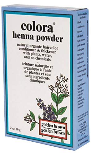 Colora Henna Powder [Gold Brown] - 100% Natural Hair Dye for Men & Women (Pack of 4) | Safe for DIY Hair Coloring, Tattoos & Body Art