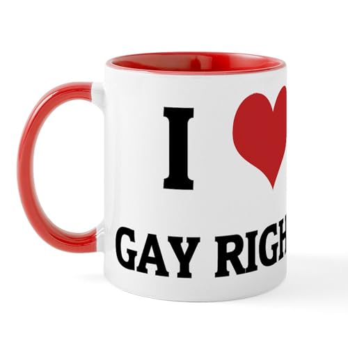 White/Red Inside - I Love Gay Rights Mug