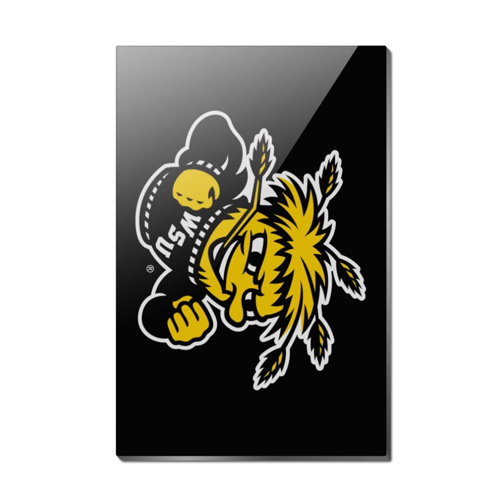 Wichita State University Shockers Logo Acrylic Refrigerator Magnet - Durable Rectangle Fridge Decor for Fans, Alumni & Students - Perfect for Home, Office, Dorm Room & Gifts