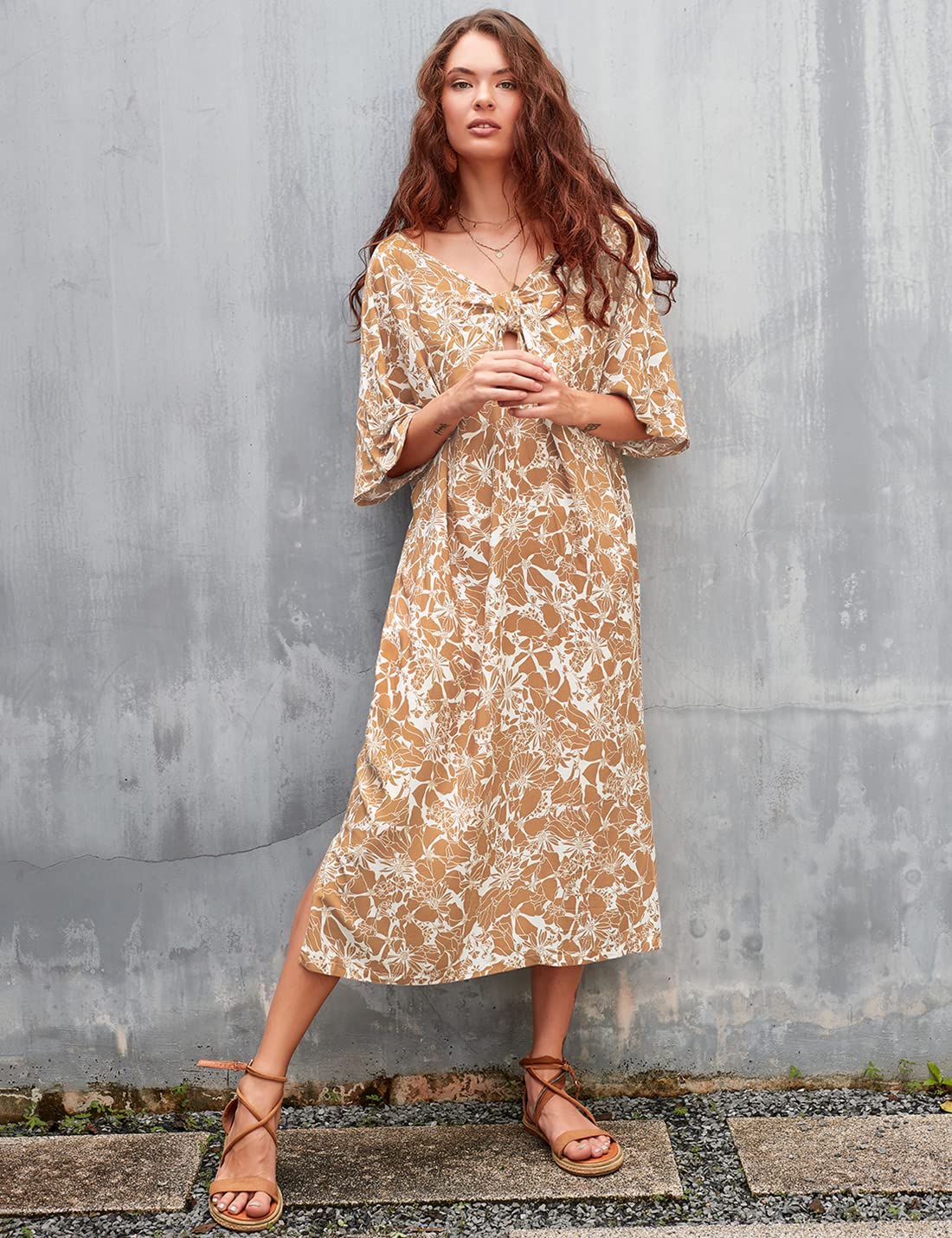 AILUNSNIKA Women's Beach Cover Up - Long Turkish Kaftan Dress for Swimwear, Bikini, Pool & Vacation | Lightweight Summer Beachwear for Resort, Cruise & Tropical Getaways