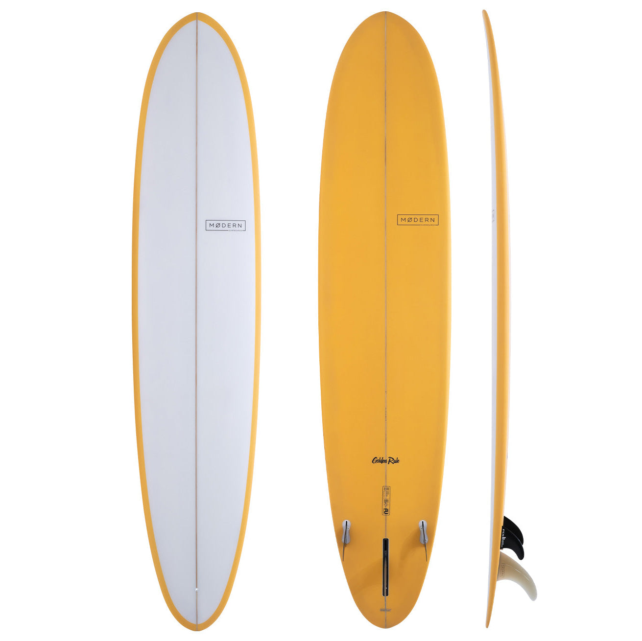 Modern Golden Rule 9'6 Pinlines PU Surfboard - Premium Sunrise Design for Wave Riding | Perfect for Beginners & Professional Surfers at Beach & Ocean