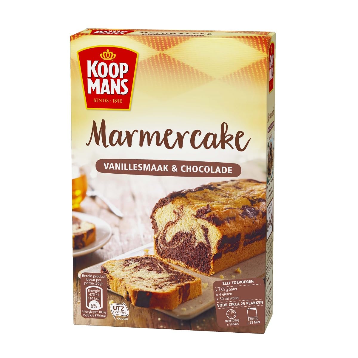 Koopmans Marble Cake Mix - 14.1 oz Box for Easy Baking | Perfect for Birthday Parties, Afternoon Tea & Family Gatherings