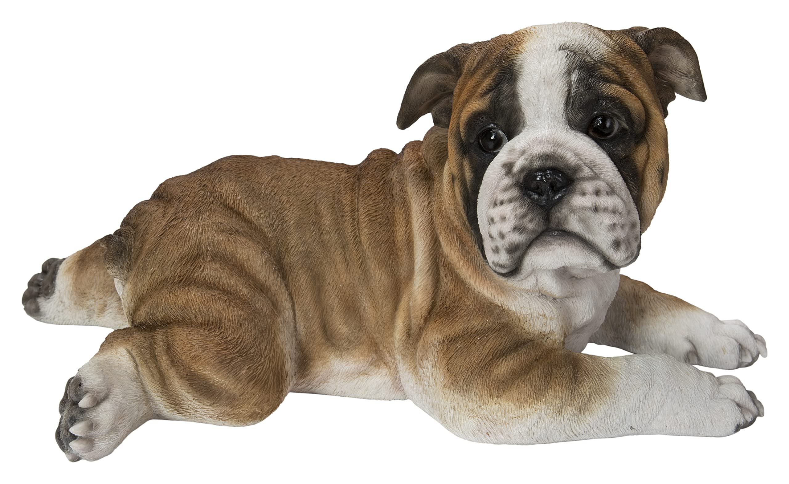 Hi-Line Gift Lying Bulldog Pup - Realistic Sleeping Bulldog Statue - Home Decor, Office Desk Ornament, Garden Decor - Perfect for Dog Lovers & Unique Gift Ideas