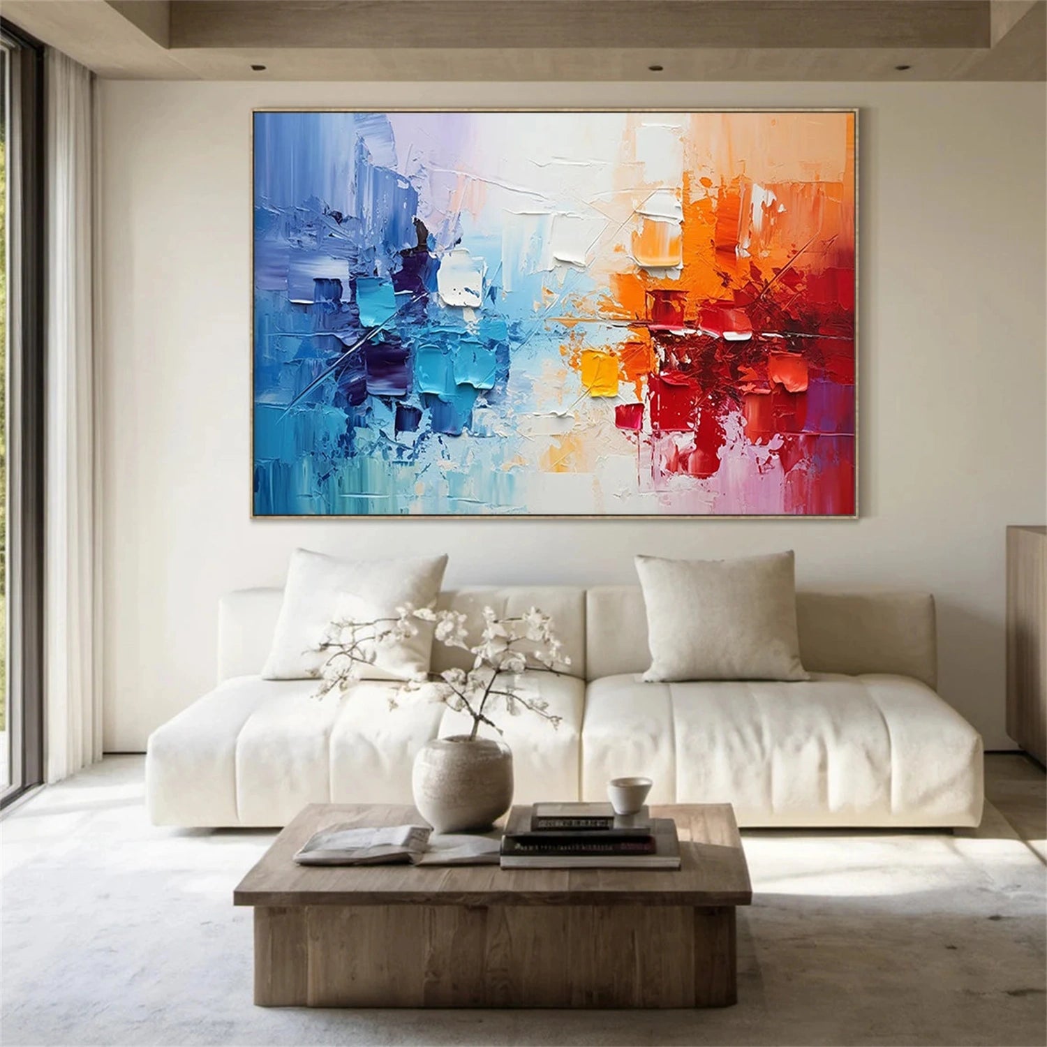 Abstract Painting #AB 302 - Modern Wall Art for Living Room, Bedroom & Office Decor | Large Canvas Artwork for Home & Office Interior Design