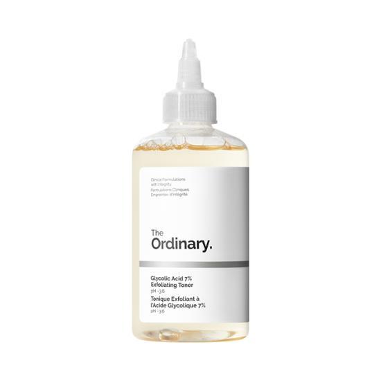 The Ordinary Glycolic Acid 7% Exfoliating Toner 240ml - Gentle Chemical Exfoliator for Face & Body - Brightens Skin, Reduces Dark Spots & Acne - Perfect for Daily Skincare Routine & Glow Boosting