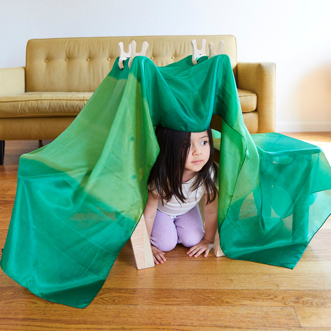 Sarah's Silks Fort Kit - Premium Play Silk for Kids, DIY Castle & Playhouse Building - Perfect for Imaginative Play, Indoor & Outdoor Fun