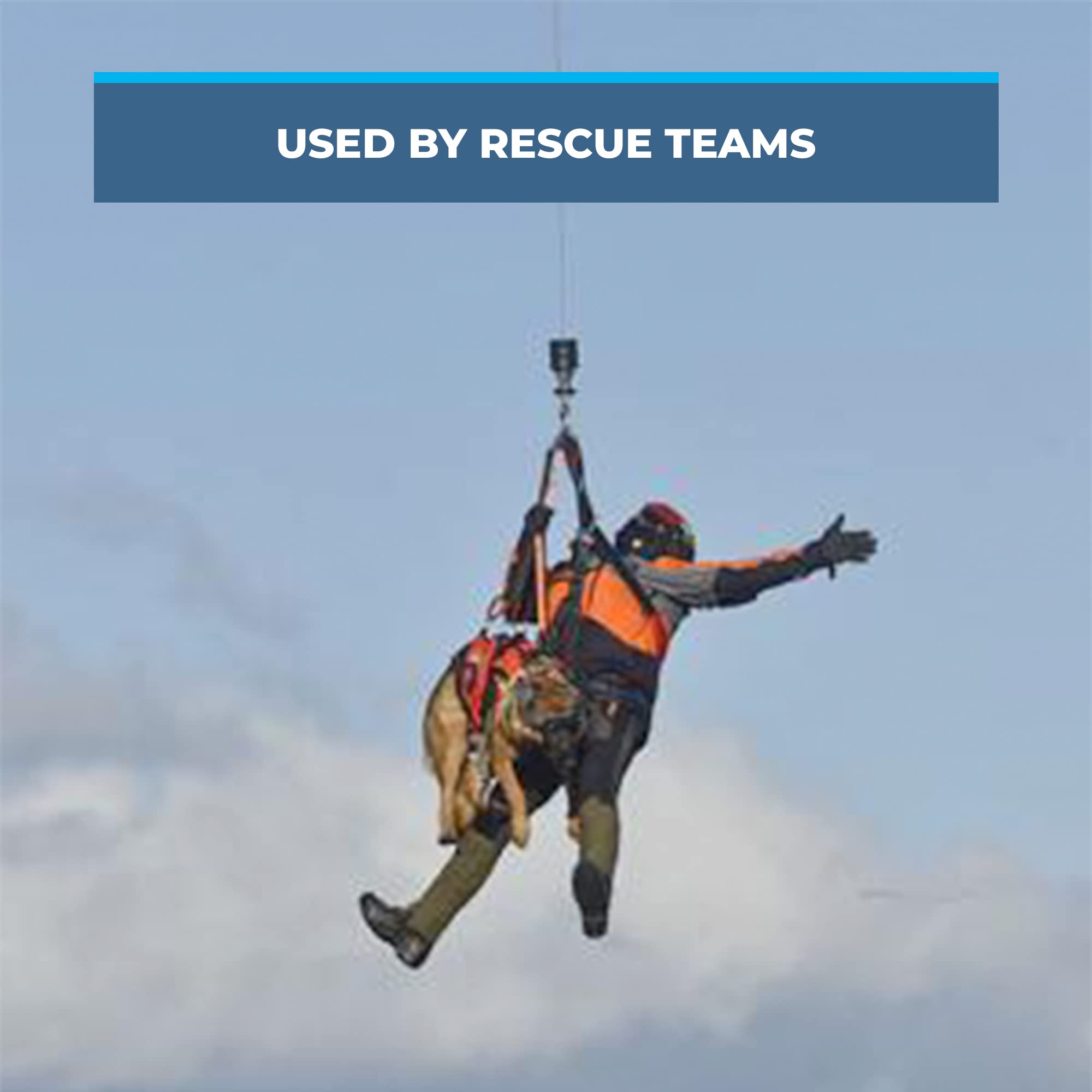 **Rock-N-Rescue SAR Dog Harness – Heavy-Duty Nylon Search & Rescue Harness for Small & Large Dogs – Wear-Resistant, Adjustable, Orange (Large) – Ideal for Hiking, Training & Outdoor Adventures**