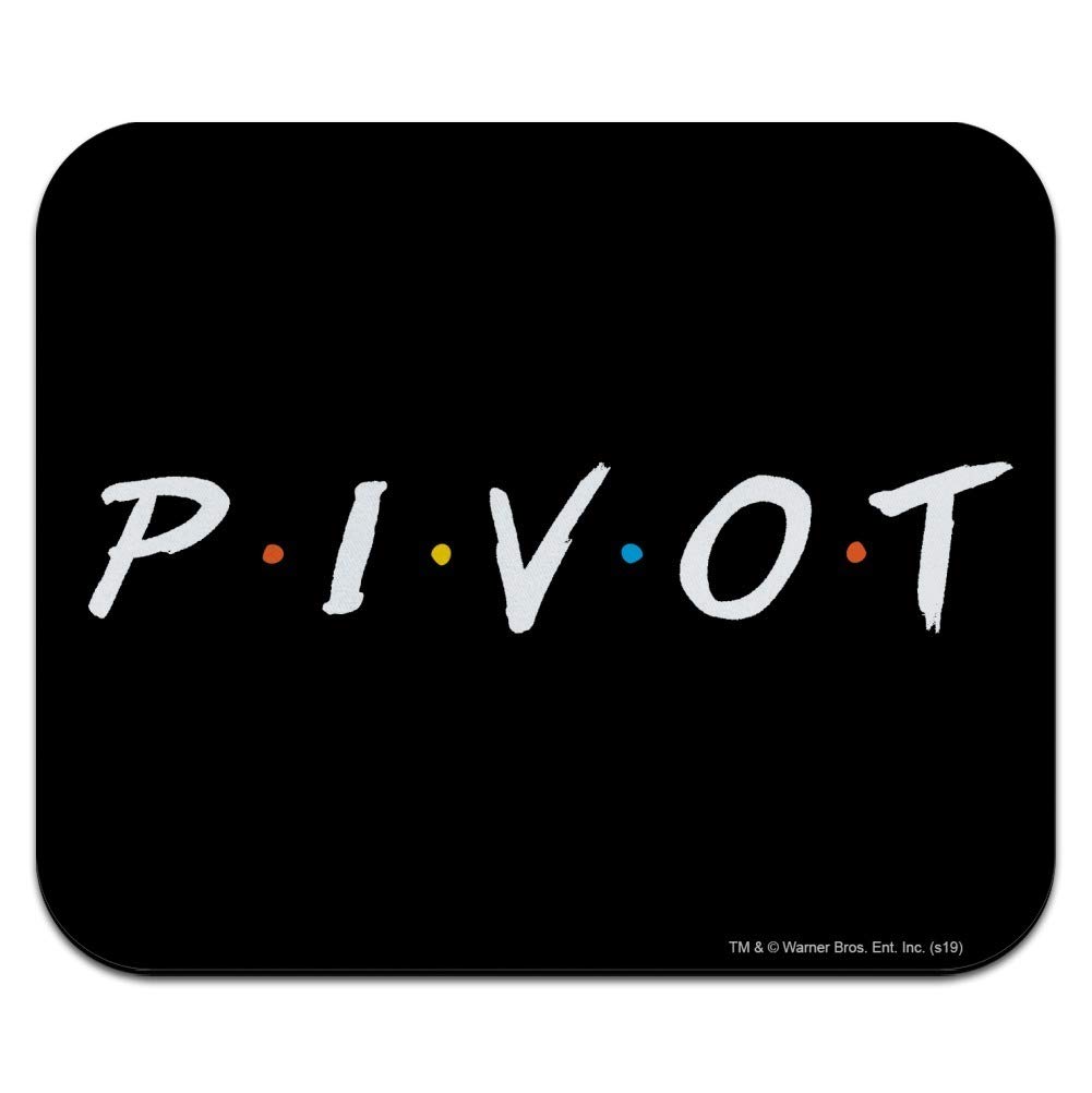 Friends Pivot Low Profile Thin Rubber Mouse Pad - Non-Slip Gaming & Office Desk Mat for PC, Laptop, Mac - Perfect for Work, Gaming & Home Office Use