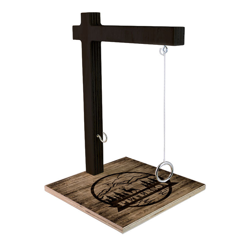 Customizable Large Tabletop Ring Toss Game Set - Rustic Wooden Outdoor & Indoor Party Game for Adults & Kids - Perfect for Backyard BBQs, Picnics, and Family Gatherings