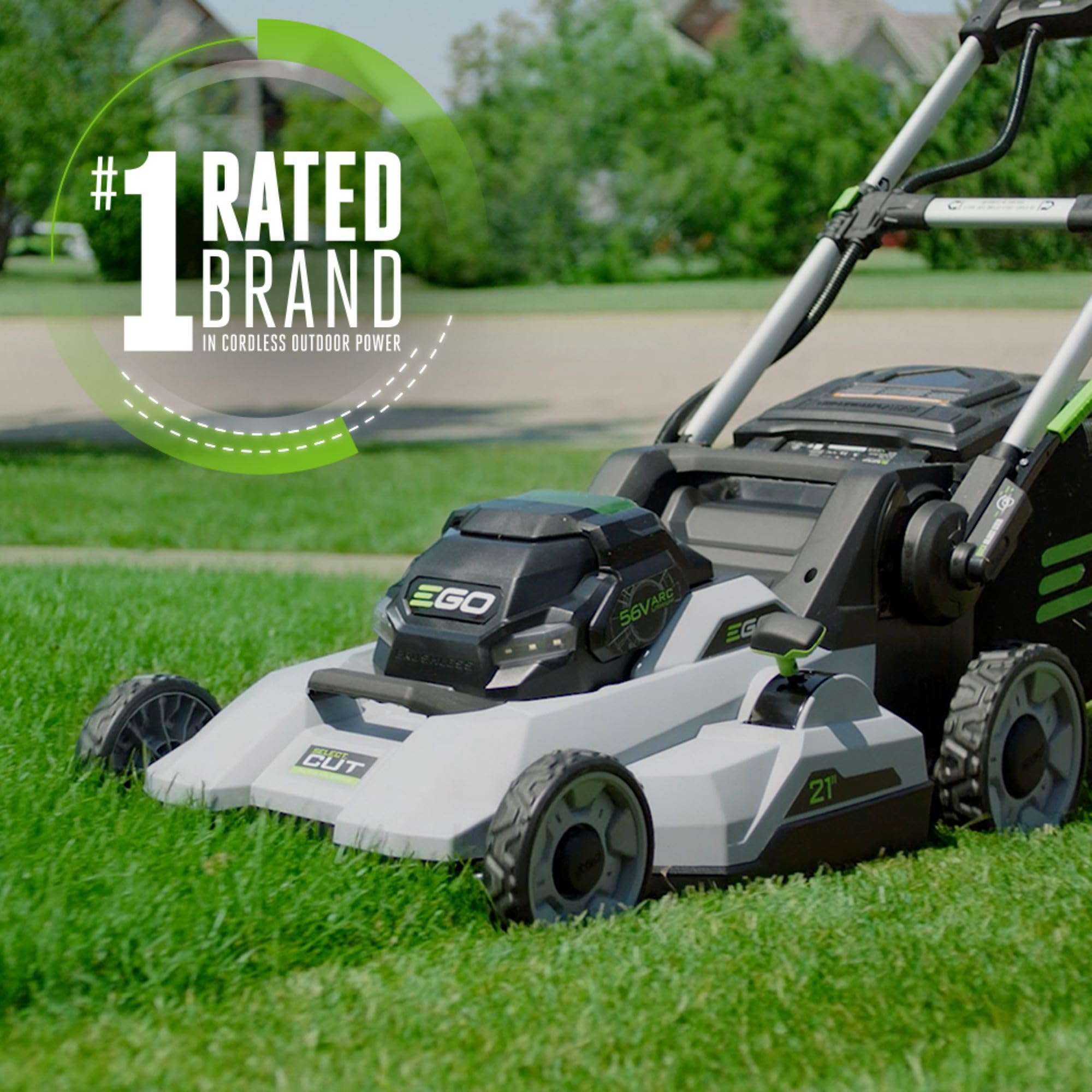 EGO POWER+ LM2135 56V Cordless Electric Lawn Mower with Select Cut Technology | Includes 7.5Ah Battery & Rapid Charger | Perfect for Medium to Large Yards, Quiet & Eco-Friendly Mowing