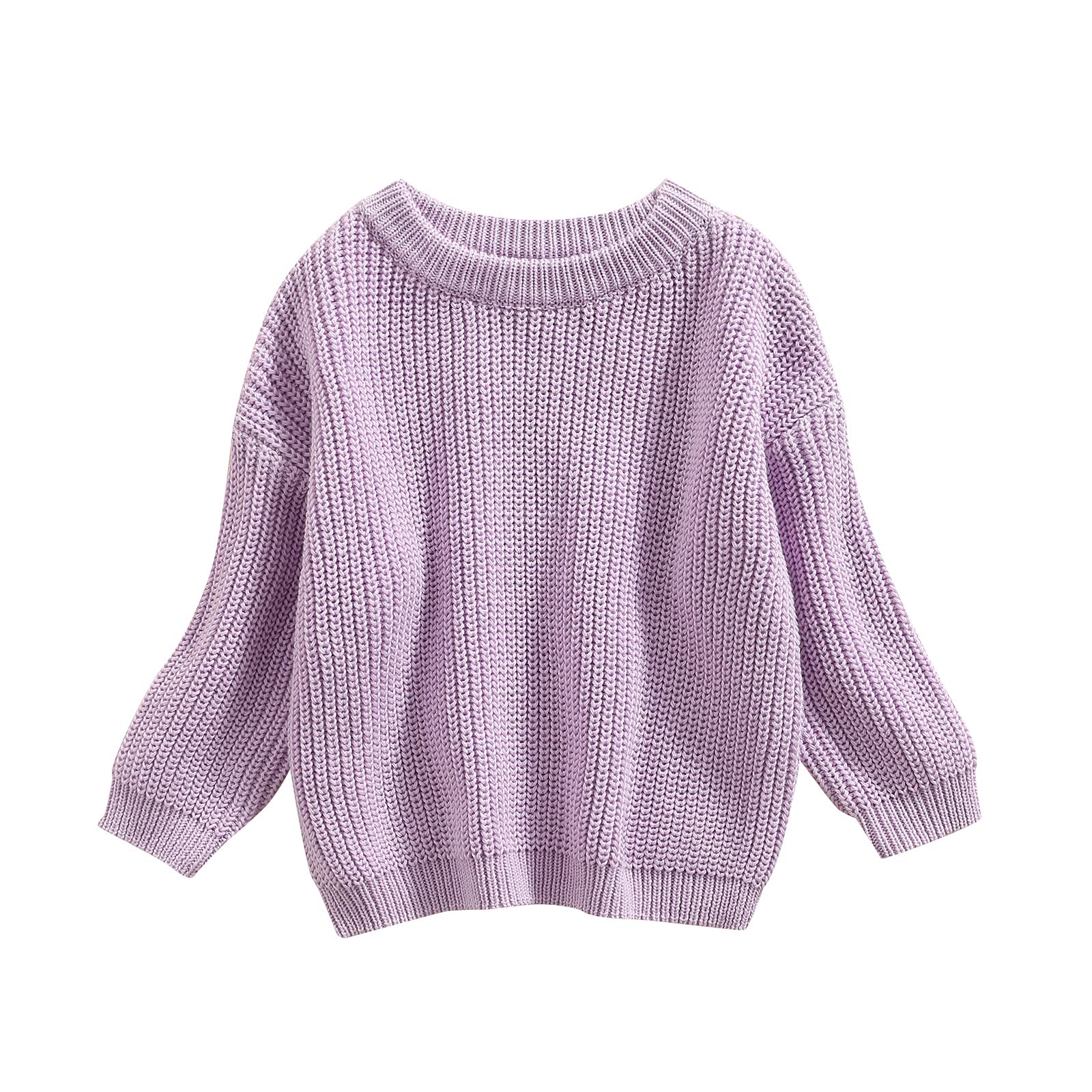 Newborn & Toddler Baby Knit Sweater - Soft Round Neck Pullover Long Sleeve Top for Boys & Girls | Cozy Fall Winter Outfit for Playdates & Family Photos