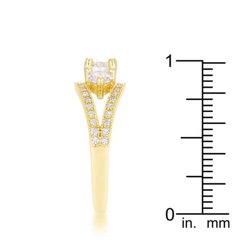 1.45ct CZ 14k Gold Classic Solitaire Ring for Women | Genuine Cubic Zirconia Engagement Wedding Band | Perfect for Proposals, Anniversaries & Special Occasions