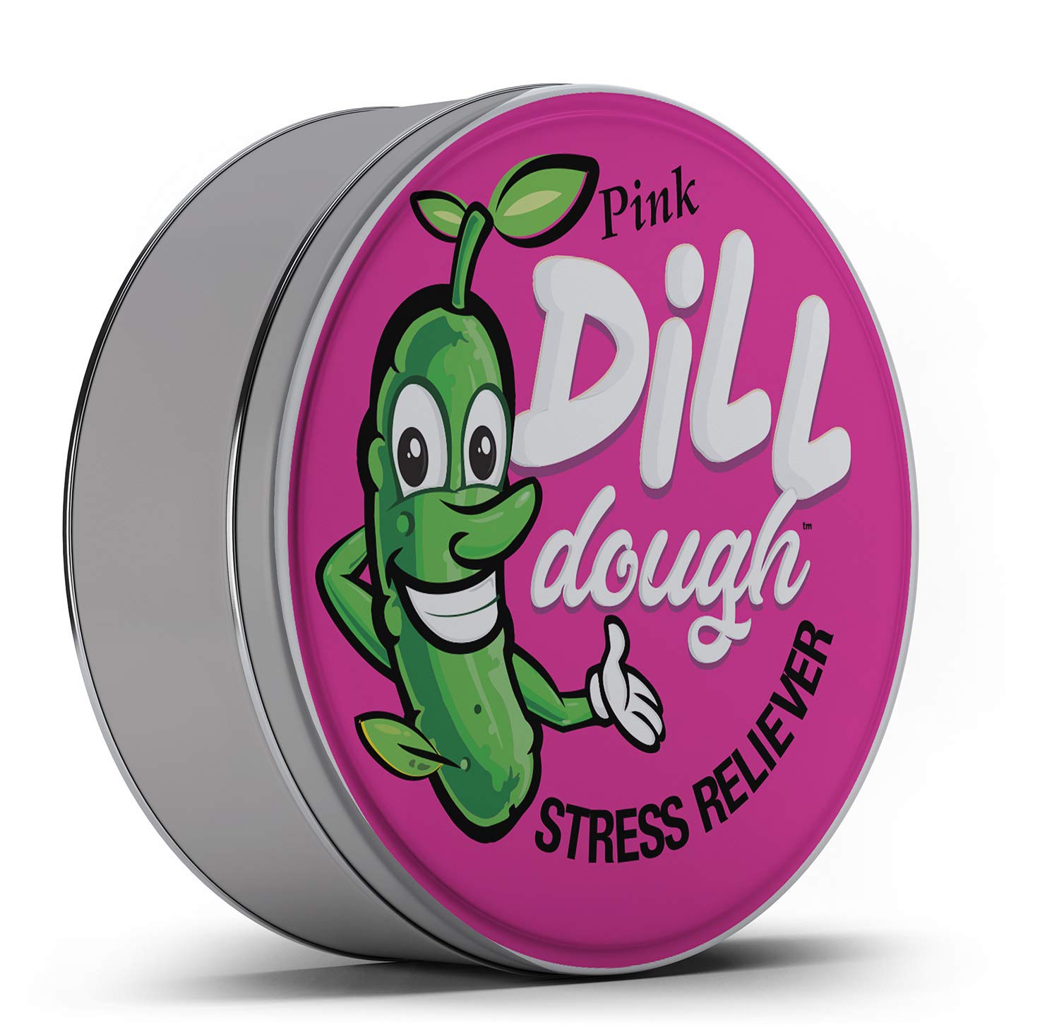 Pink Dill Dough Stress Reliever Putty - Glow in The Dark Funny Pickle Therapy Toy for Adults | Anxiety Relief, Sensory Fidget Toy for Women & Men | Perfect Stocking Stuffer, Office Desk Toy & Gift for Stress Relief