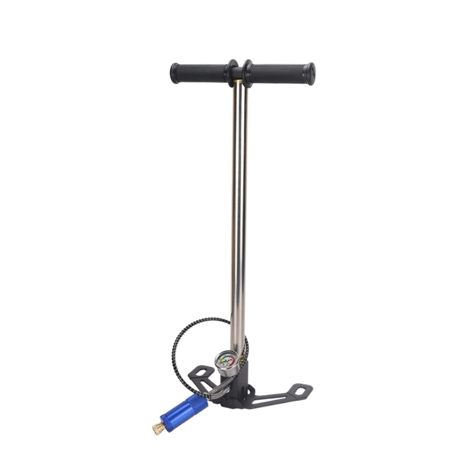 High Pressure 30MPa/40MPa Stainless Steel Mini Scuba Tank Pump - 3 Stage Manual Water/Oil/Air Cooled Diving Compressor for Scuba Gear (Stainless Steel) - Perfect for Underwater Diving, Emergency Air Supply & Dive Equipment Maintenance