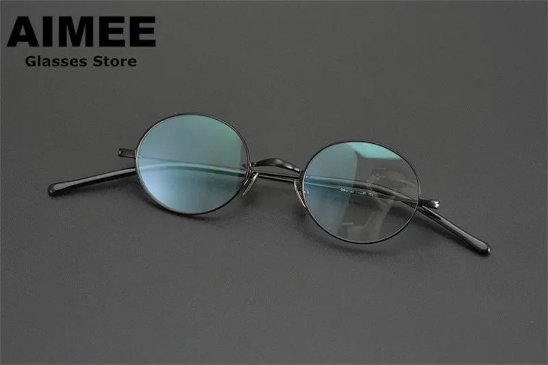 Stylish Aimee Unisex Full Rim Oval Round Titanium Acetate Eyeglasses Frame 12344 - Lightweight & Durable for Work, Reading & Everyday Wear