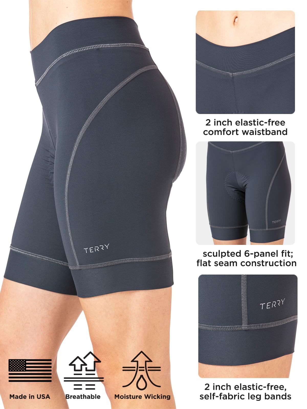 Women's Terry Bike Shorts with Padding - Breathable Breakaway Cycling Shorts for Comfortable Rides | Perfect for Road Biking, Spinning Classes & Outdoor Workouts