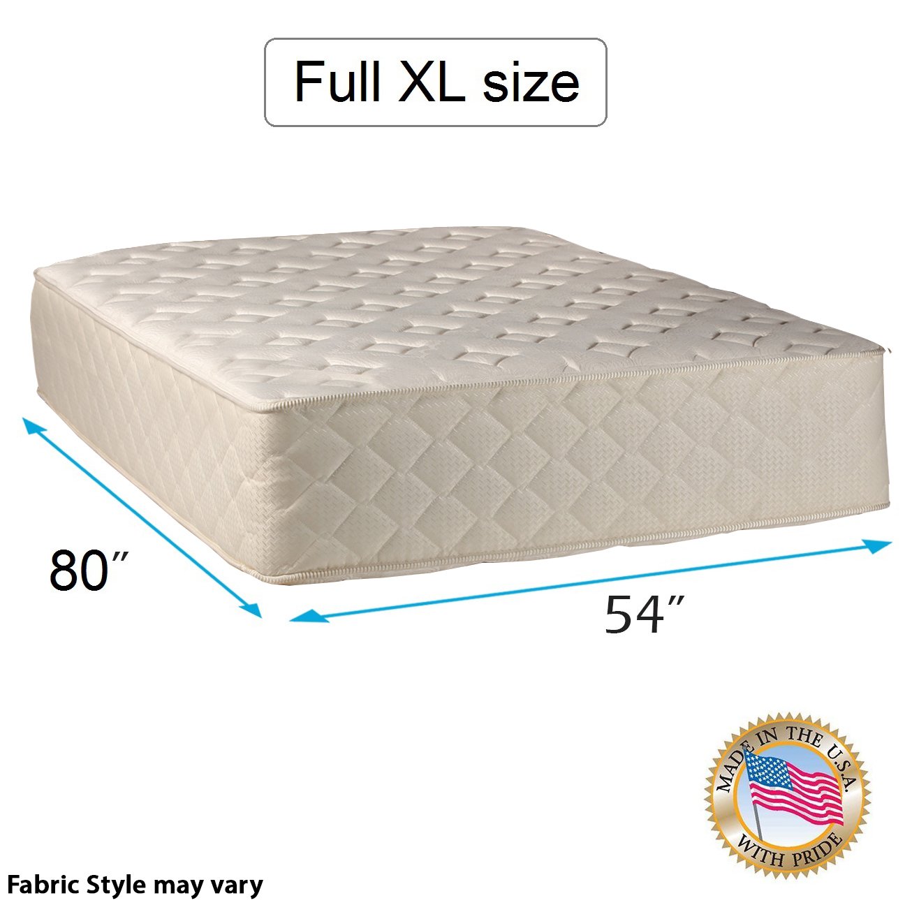 Dream Sleep Luxury Firm Mattress with Mattress Cover Protector - Innerspring Coils, Premium Edge Support, Long-Lasting Comfort (Full XL 54