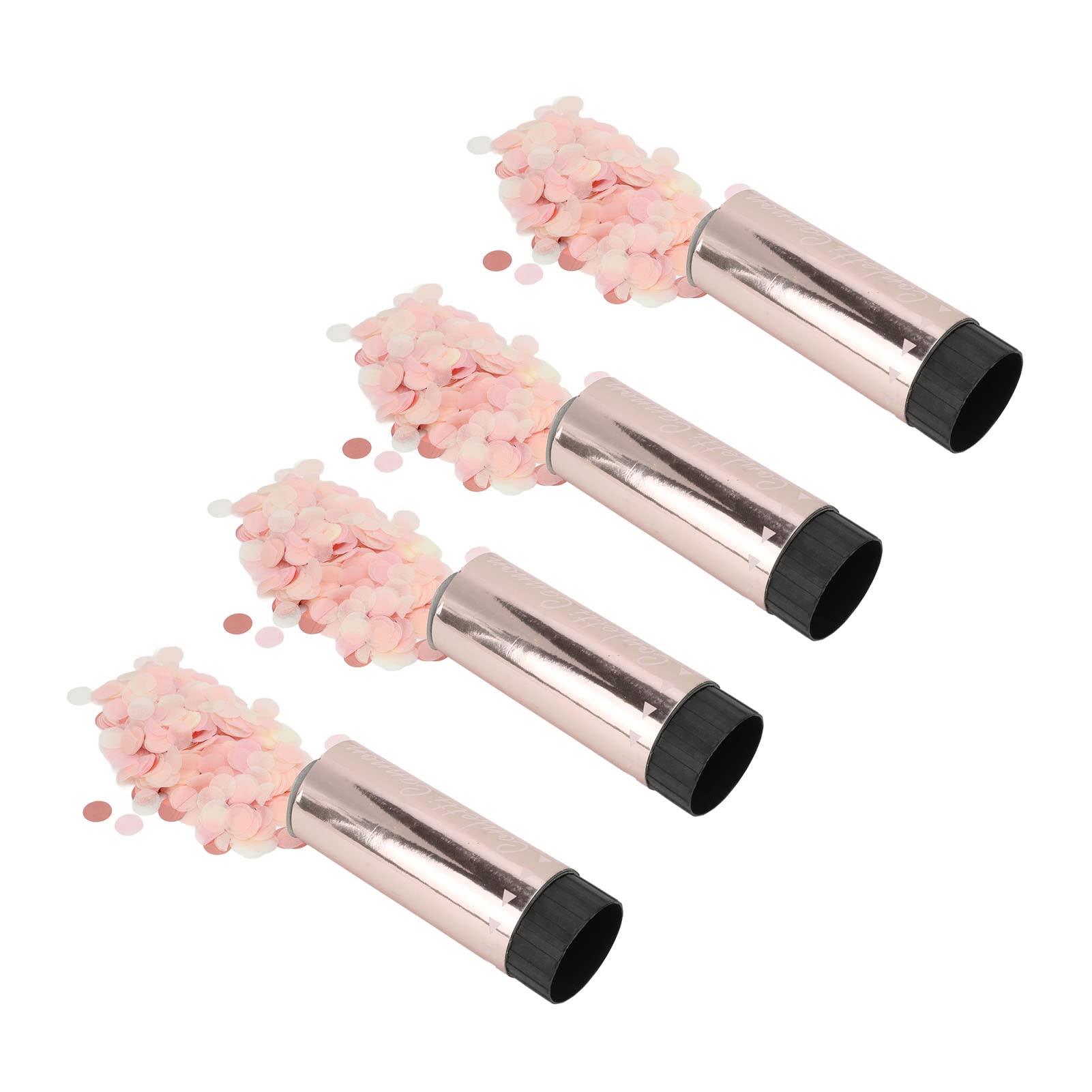 Colorful Confetti Cannon Popper - 4 Pack Safe & Portable Party Supplies for Weddings, Birthdays, Celebrations - Perfect for New Year, Graduation, Gender Reveal Parties