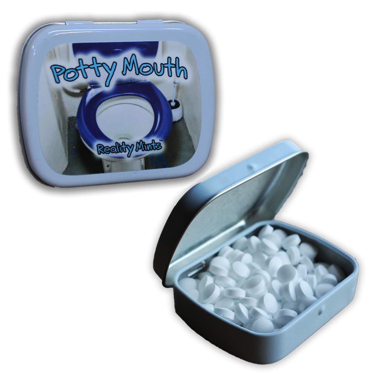 Potty Mouth Mints - Sugar-Free Peppermint Candy for Adults & Teens - Funny Gag Gift for Office Pranks, White Elephant Parties & Stress Relief