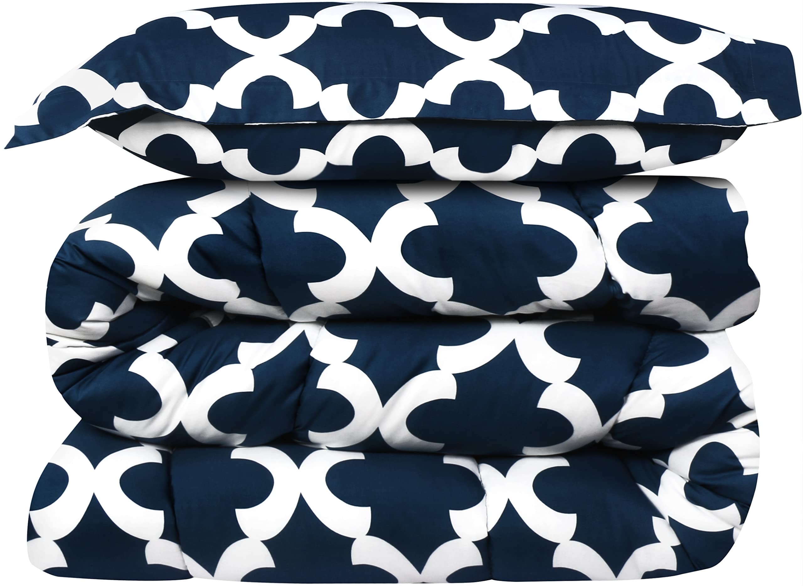 Utopia Bedding 2-Piece Comforter Set with Pillow Sham - Twin Size Navy Blue Down Alternative Bedding - Soft, Comfortable & Machine Washable for Cozy Nights - Perfect for Guest Rooms, Dorms & Apartments