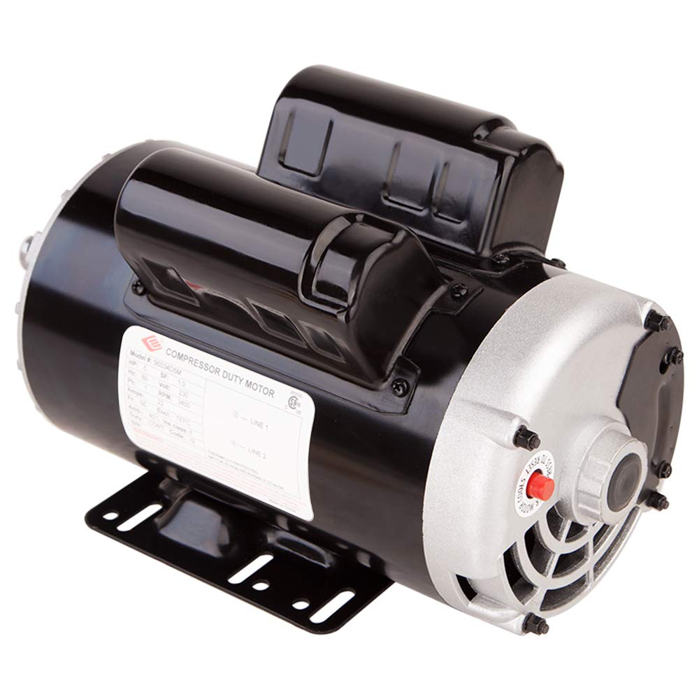 5HP Single Phase Electric Motor 3450 RPM 56 Frame 7/8