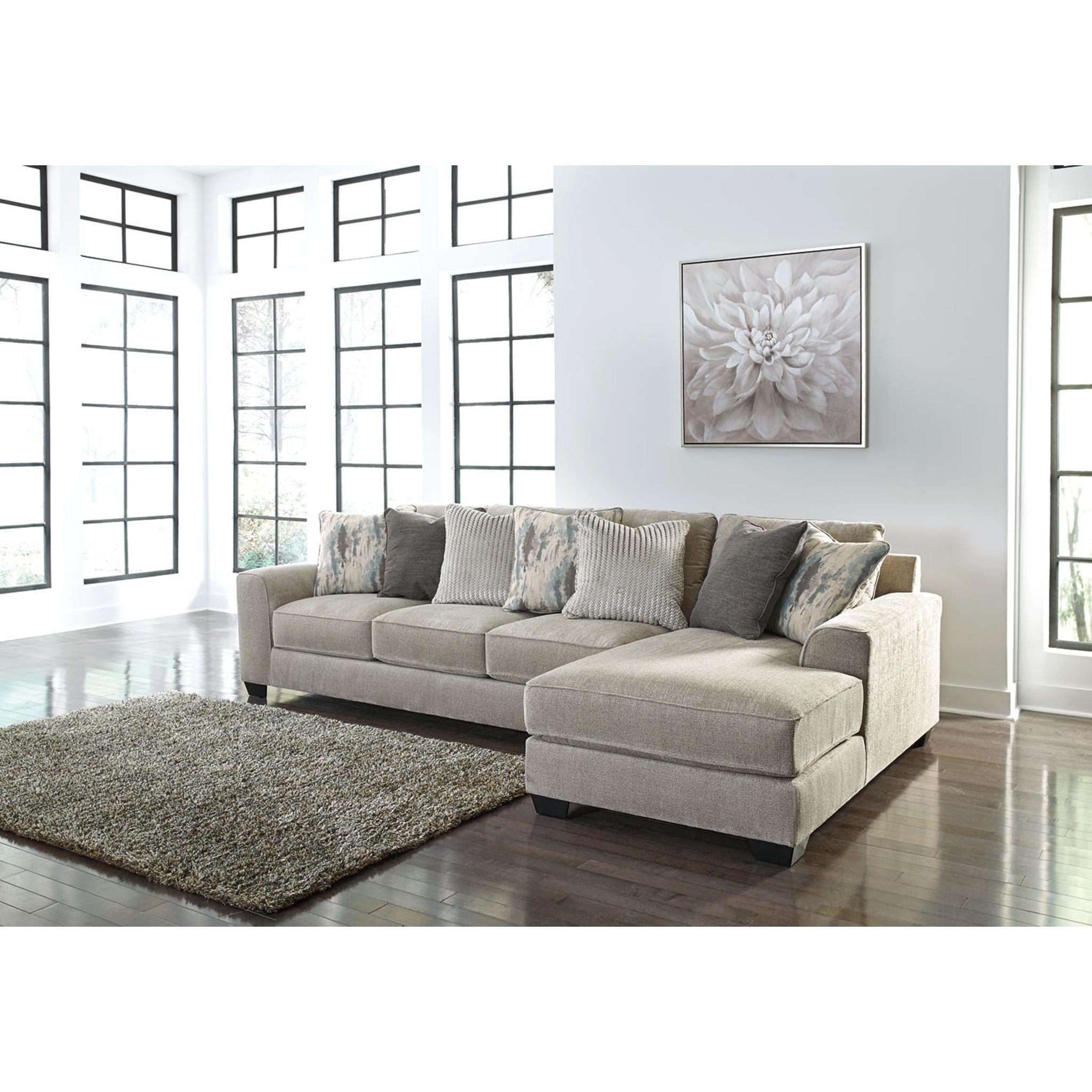 Ardsley 2-Piece Sectional Sofa with Chaise Lounge - Modern L-Shaped Living Room Furniture for Small Spaces & Apartments