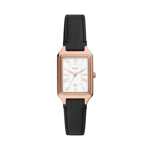 Black Leather/Rose Gold