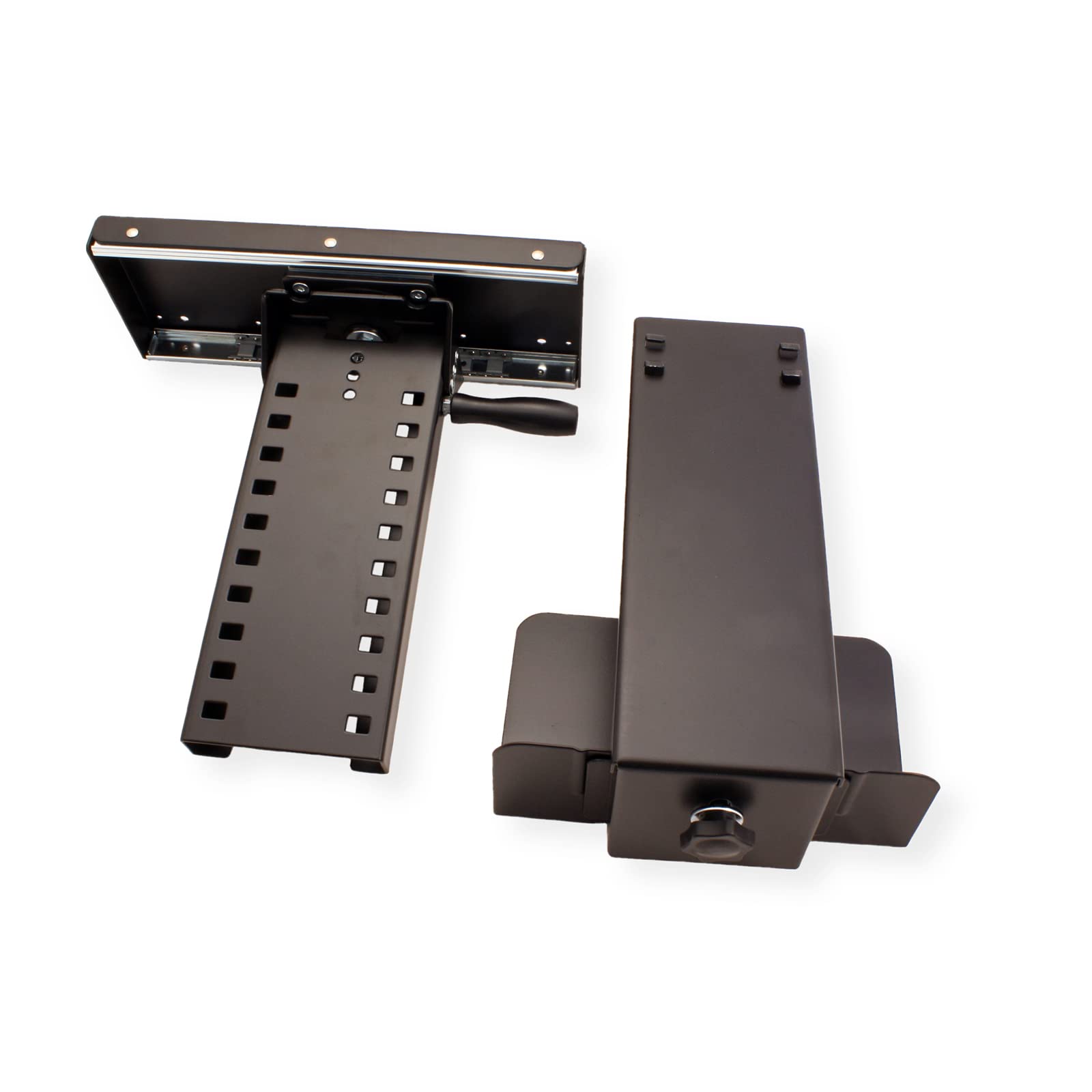 Adjustable Slim PC Stand for Laptops & Desktops | Under Desk Computer Stand | Telescopic & Ergonomic Black Design | Perfect for Home Office & Workspace Organization