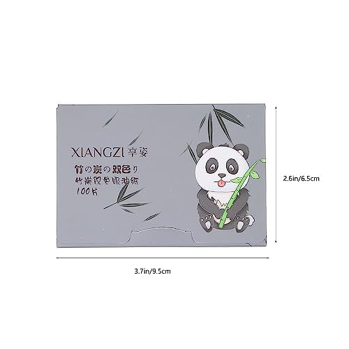 BLUERIDE Oil Blotting Sheets for Face - 100pcs Bamboo Charcoal & Green Tea Oil Absorbing Papers | Natural, Portable Facial Blotting Sheets for Oily Skin | Perfect for Travel, Gym & Everyday Makeup Touch-Ups