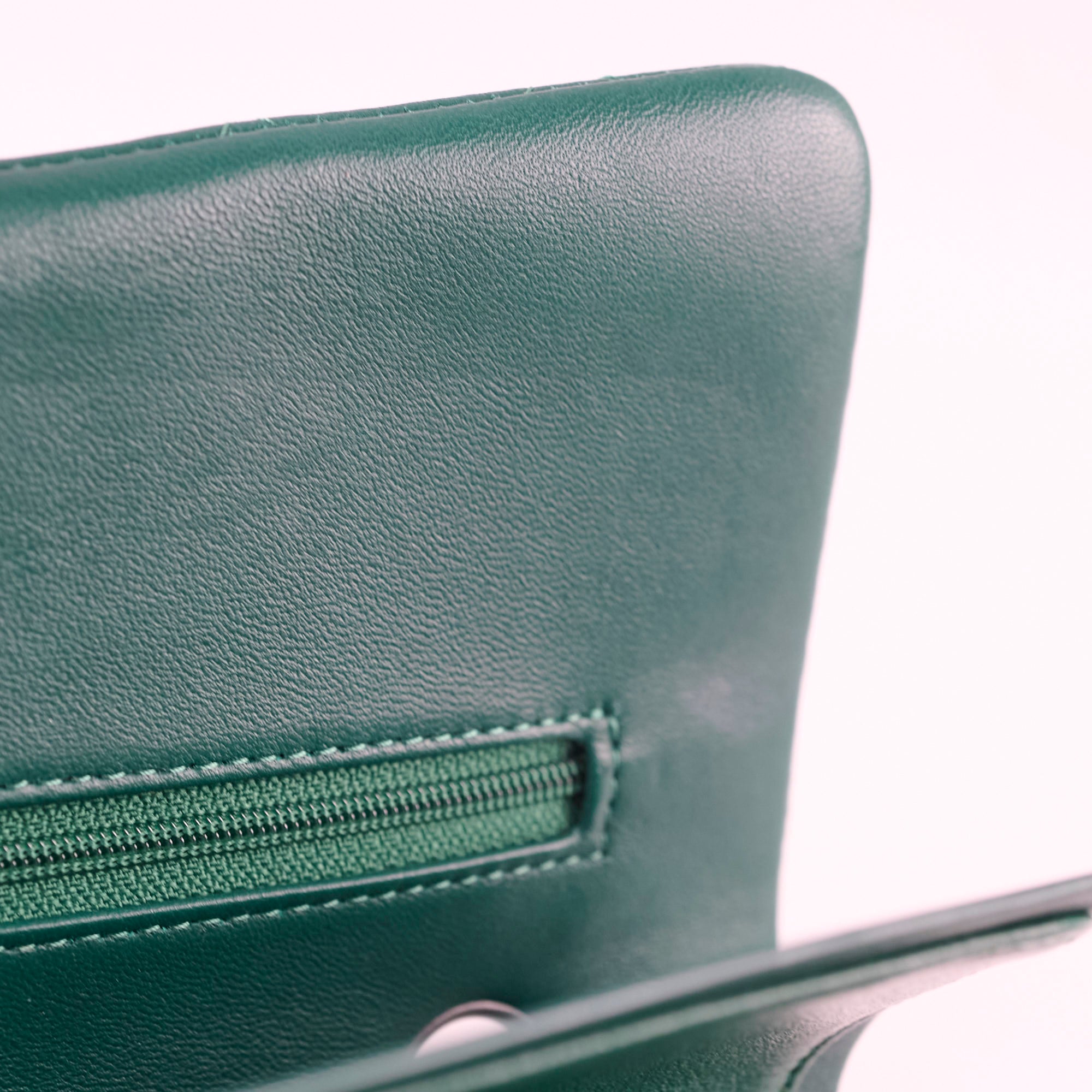 Chanel Medium Classic Flap Bag in Green Lambskin Leather with Silver Hardware - 25 Series | Luxury Handbag for Women, Perfect for Parties, Date Nights & Special Occasions