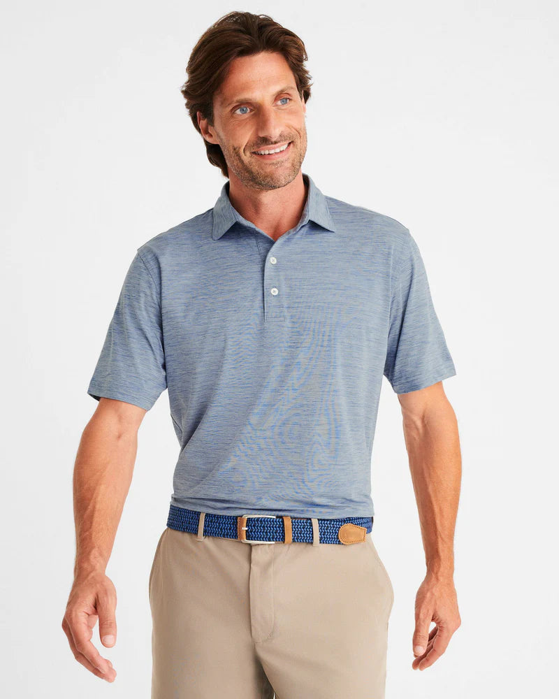 Johnnie O Huron Prep Performance Polo Shirt for Men - Moisture Wicking, Breathable Golf & Casual Wear - Perfect for Work, Golf, and Outdoor Activities