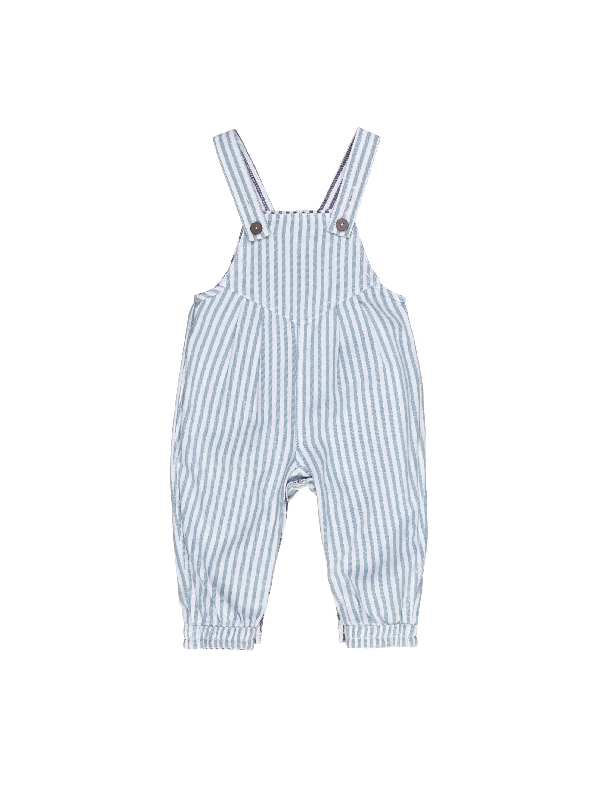 Huxbaby Reversible Overalls for Baby Boys & Girls - Ink & Surf Stripe Design - Soft & Durable Cotton - Perfect for Playtime, Daycare & Outdoor Adventures